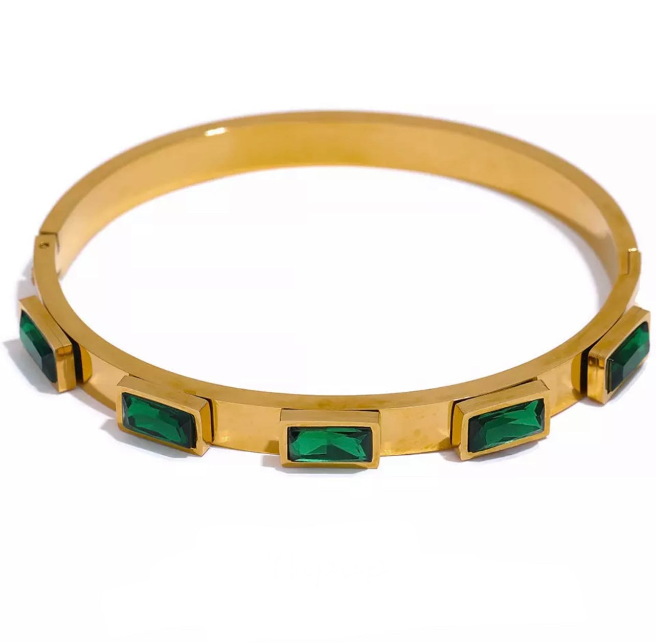 Anna Emerald & Diamond gold bracelets