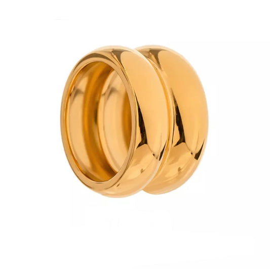 Radiant Double band Gold ring